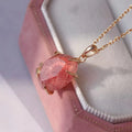 Fashionable Natural Strawberry Crystal Follow-On Pendant for Home Decoration Gift or Figurine Mascot
