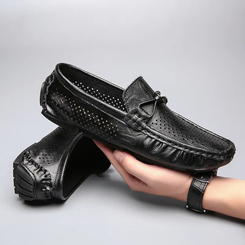 Men's Square Toe Solid Colour Fashion Shallow Mouth Loafers One Foot Stirrup Convenient Men's Casual Shoes Non-slip Breathable