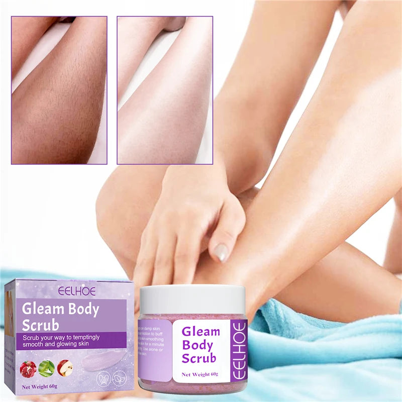 EELHOE 60g Pomegranate Malic Acid Aloe Vera Body Scrub Hydrating Brightening Tightening Exfoliating Cleam Body Wash Scrub Oem