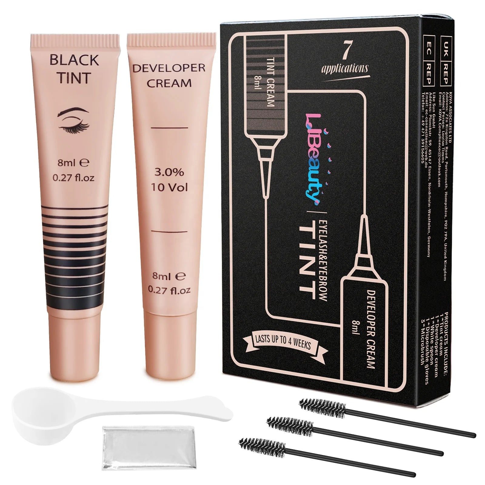 Wholesale Natural Hybrid Brow Lash Tint Kit Henna for Eyebrow and Eyelash Tint Kit with Private Customized Label