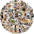 100Pcs Classic Funny Cat Meme Graffiti Stickers for Laptop Phone Luggage Vinyl Internet Cute Kitty Sticker