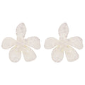 RESIN ACRYLIC FLOWER DANGLE EARRINGS Exaggerated European and American Style Big Flower Earrings