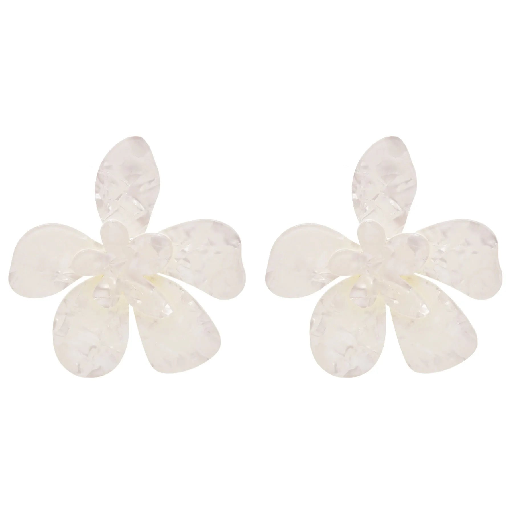 RESIN ACRYLIC FLOWER DANGLE EARRINGS Exaggerated European and American Style Big Flower Earrings