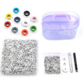 5 mm Eyelets + Install Tools 10 Colors Paint Color Metal Rivets Metal Hole Leather Rivets Metal Eyelet Buttons Buckle