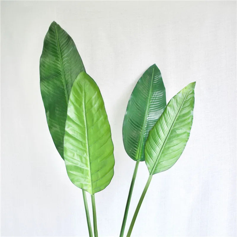 E07588  Wall Decor Wedding Party Faux Real Touch Banana Leaves Artificial Plant Leaf Indoor Banana Leaf for Sale