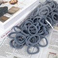 Leeons 100pcs Seamless No Damage Ponytail Holder Thick Hair Bands & Ties 18 Colors for Daily Use & Commercial Application