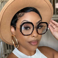 2023 Polygonal Anti Blue Light Big Frame Optical Glasses Custom Logo Eyeglasses
