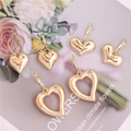 Fine Jewelry 925 Sterling Silver Love Heart Shape Women Personality Fashion 18k Gold Heart Hoop Earrings