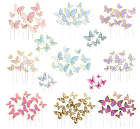 10pcs Cake Topper Cake Decoration Baking Supplies 10pcs Ins Style Butterfly Mother's Day Easter Back to School Supplies 10 S