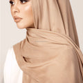 New Muslim Spring Long Breathable Solid Luxury Rayon Modal Hijab Plain Cotton Woven Women Stole Shawl Scarf
