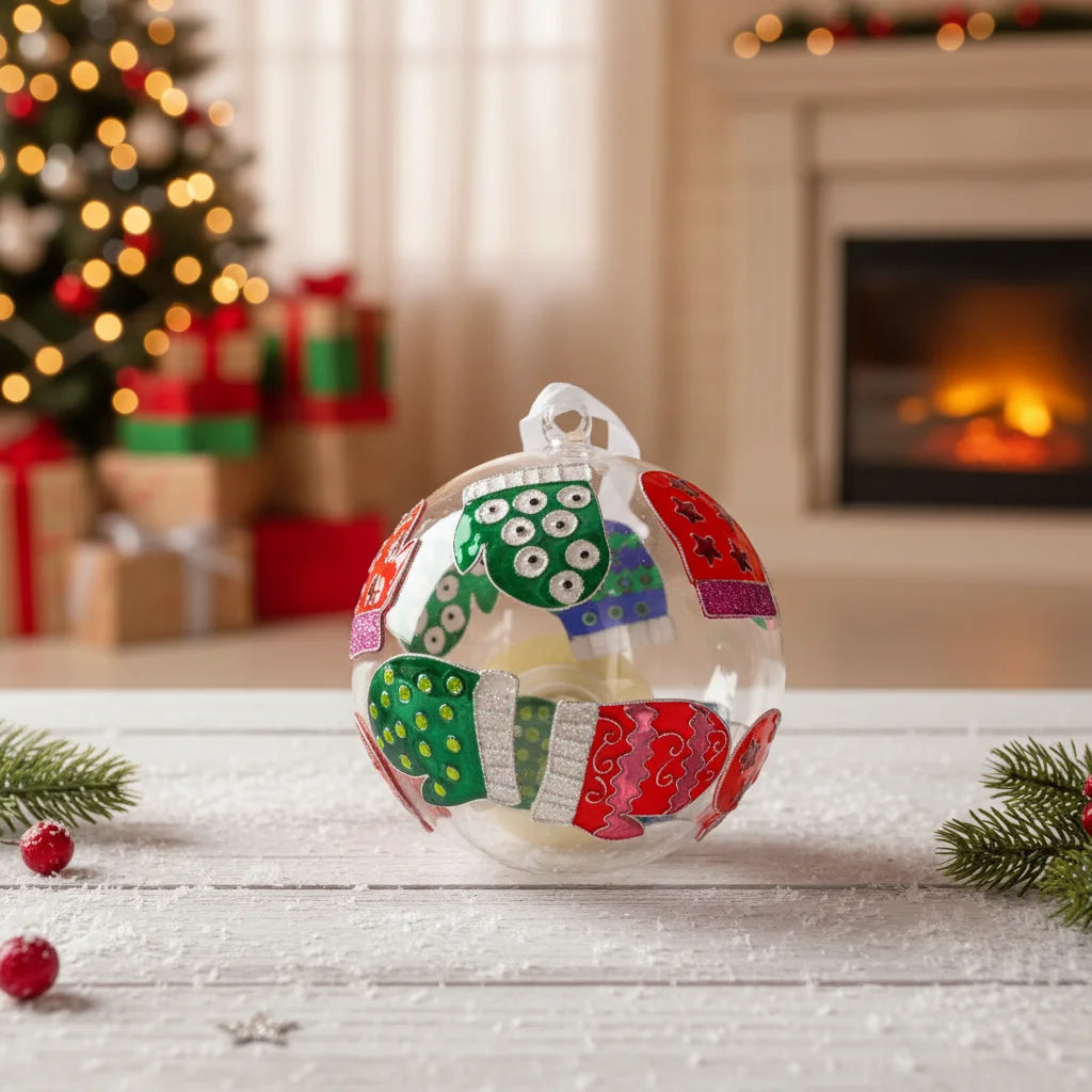 Factory Hot-selling Unique Hand-painted Christmas Glass Ball Gift Decoration