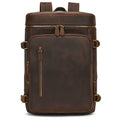 Hot Sale Brown Crazy Horse Leather Laptop Bag Men Genuine Leather Backpack for School Sport