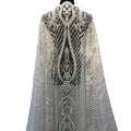 Unique Design Beaded Ivory White Lace Fabric With Pearl Luxury Sequins Bridal Embroidery Couture Lace Fabric
