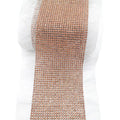 Customized Motif Champagne Rhinestone Trimming Tailorable Rhinestone Fabric Mesh for Shoe Bag Garment