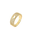 2023 New Bohemia Crystal Rings for Women Letter Love Heart Flower Zircon Ring for Lovers Wedding Gifts Charm Fashion Jewelry
