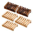Natural Soap Tray Rustic Eco Bathroom Soap Holder Handcrafted Waterproof Draining Pine Wooden Soap Saver Dish for Bathroom Sink