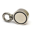 500LBS/220kg D75mm Strong Neodymium Round Fly Searching Salvage Magnet Double Side Fishing Magnet with Bore