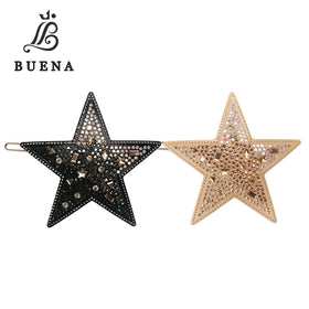 Vintage French Style Women Hair Accessory High-quality Acetate Hair Pin with Colorful Rhinestones Side Styling Hair Clip