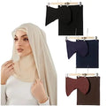 CCY 2pcs/set Instant Chiffon Hijab With Full Neck Cover Undercap Muslim Women Plain Chiffon Shawl Headscarf Modal Cotton Caps
