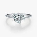 Real 925 Sterling Silver Trendy Water Drop Interweaving Zirconia Finger Rings for Women Fine Jewelry Accessories
