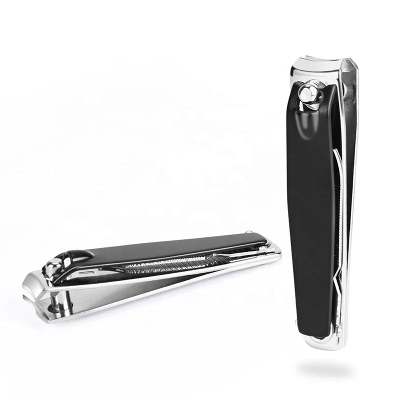 Hongstars Nail Cutter Carbon Steel Black Small Portable Finger Nail Clipper With File