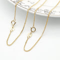 Gold Jewelry AU585 1.1mm Square Wheat 14k Solid Gold Chain Wholesale OEM Chains