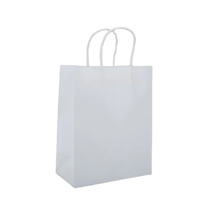 Shopping Bag Packaging Bags Custom Bio Degradable Cheap Cookie Paper Kraft Paper Disposable Food Grade White Carton Packing