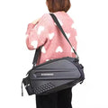 Waterproof Bike Carrier Backseat Bag Reflective with Cup Holder Pannier Bag Shoulder Strap Saddle Bag for Camping Cycling