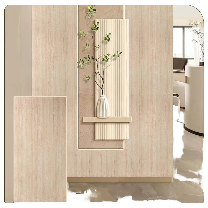 Modern Beige Travertine 3D Slate Veneer Exterior and Interior Wall Cladding Soft Tiles Decorative Artificial Stone Panel
