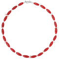 2024 New Light Luxury Natural Freshwater Pearl Red Onyx Gemstone Beaded Necklace Collarbone Chain Jewelry Customized
