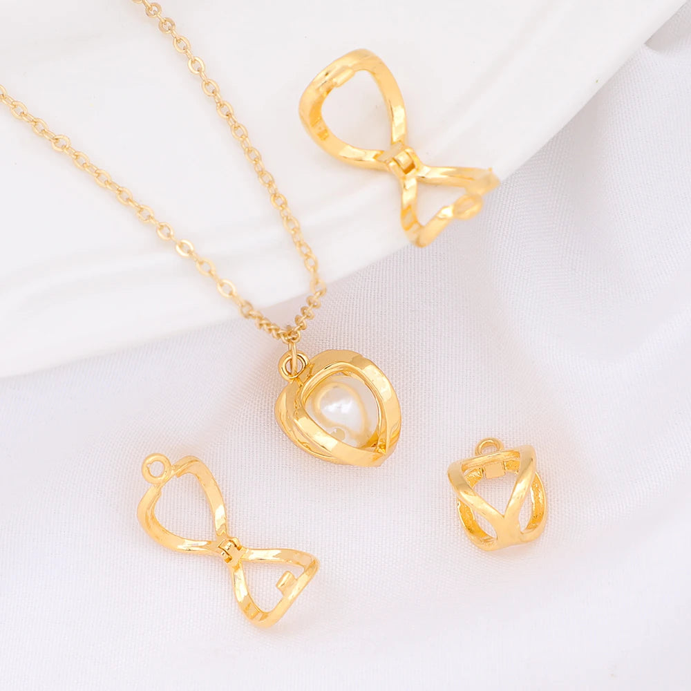 18K Gold Plated Brass Clasp Necklace Clasp That Can Wrap Pearls Figure Eight Bracelet Clasp for Jewelry Making