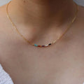 Empath protection Anti-anxiety Necklace Gold Healing Crystal Natural Stone Beaded Necklace Energy Jewelry Gift