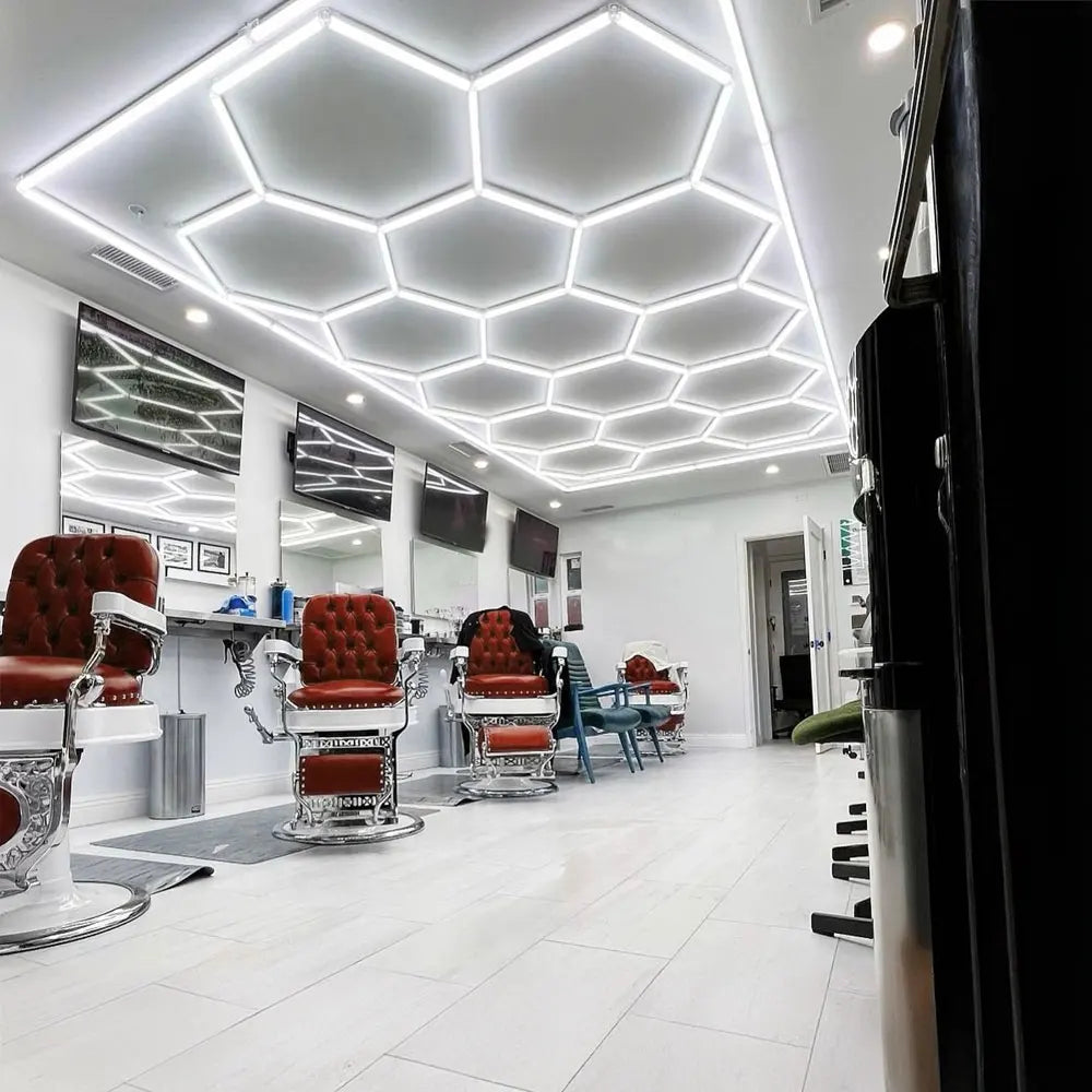 Popular Diy High Lumen Gym Car Garage Barbershop Ceiling Light Hexagon Ceil Lights