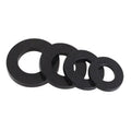 DIN125 M2-M10 Black Plastic Nylon Washer with Plain Finish Flat Spacer Gasket Ring for Multifunctional Use