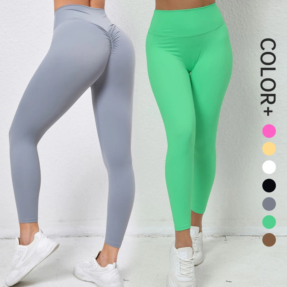 SHINBENE Women Scrunch Butt Lifting Sport Leggings Booty High Waisted Workout Yoga Pants