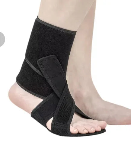 HKJD Rehabilitation Adjustable Breathable Foot Drop Stabilizer AFO Drop Foot Brace Support with Protection for Walking Shoes