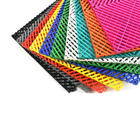Pvc Garage Floor Tiles Interlocking Pp Perforated Garage Patio Floor Tiles for Car Wash Room Strength Flooring