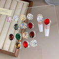 Handmade Stacked Diamond New Nail Accessories Sparkle Nail Stacked Diamond Pigeon Egg Finished Nail Stacked Diamond Ellipse