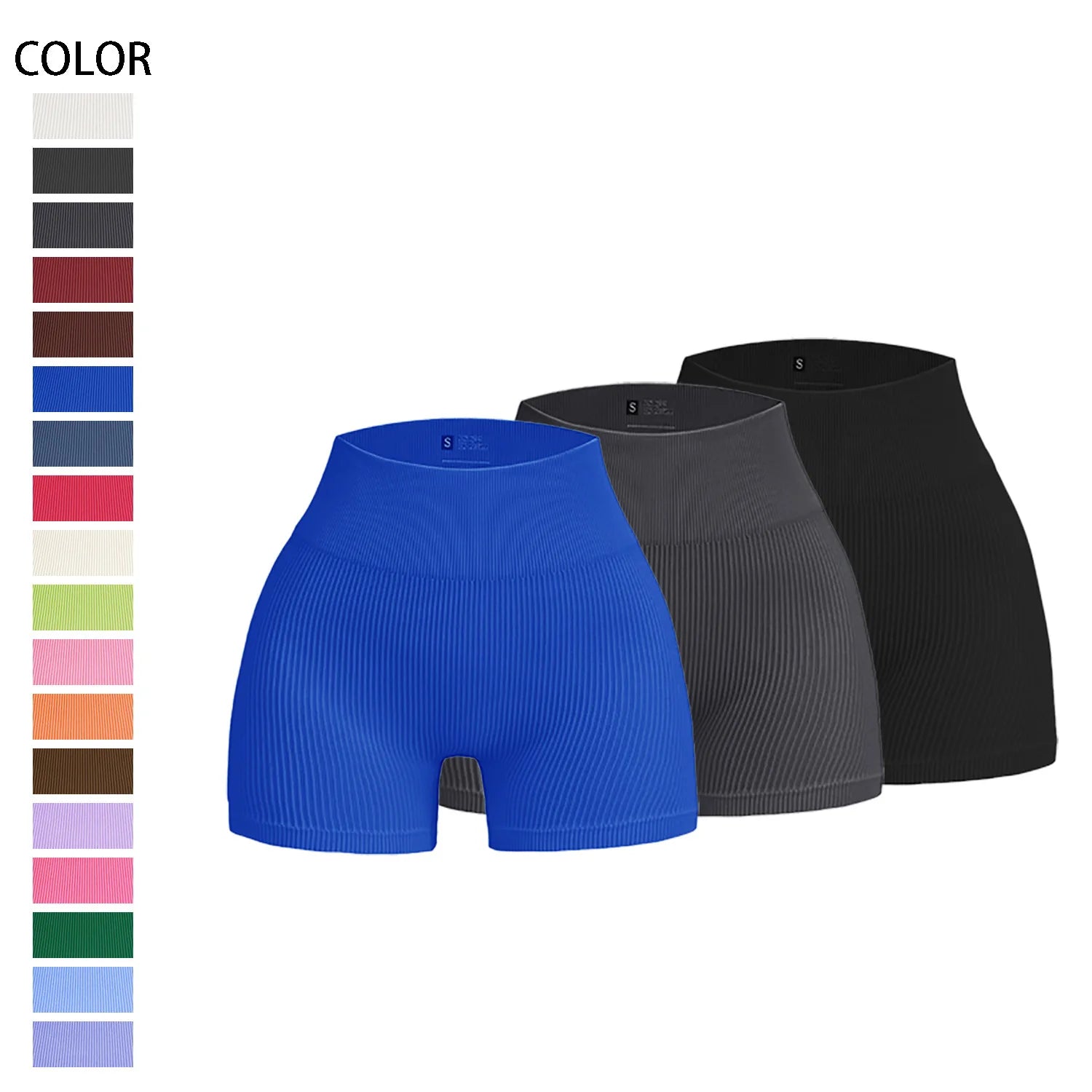 Women High Waist Tummy Control Butt Lifting Workout Gym Seamless Biker Scrunch Yoga Shorts  Women Shorts