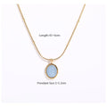 Fashion 316 Stainless Steel Beads Chain 18k Gold Plated Stone Chain Design Necklace Women Jewelry