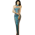 Vestido Luxury Crystal Rhinestone Birthday Celebration Prom Long Dress Ladies Prom Gown Sexy Bodycon Formal Party Evening Dress
