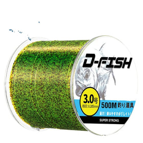 500m Soft Nylon Strong-Sinking Camouflage Fishing Line with Spots
