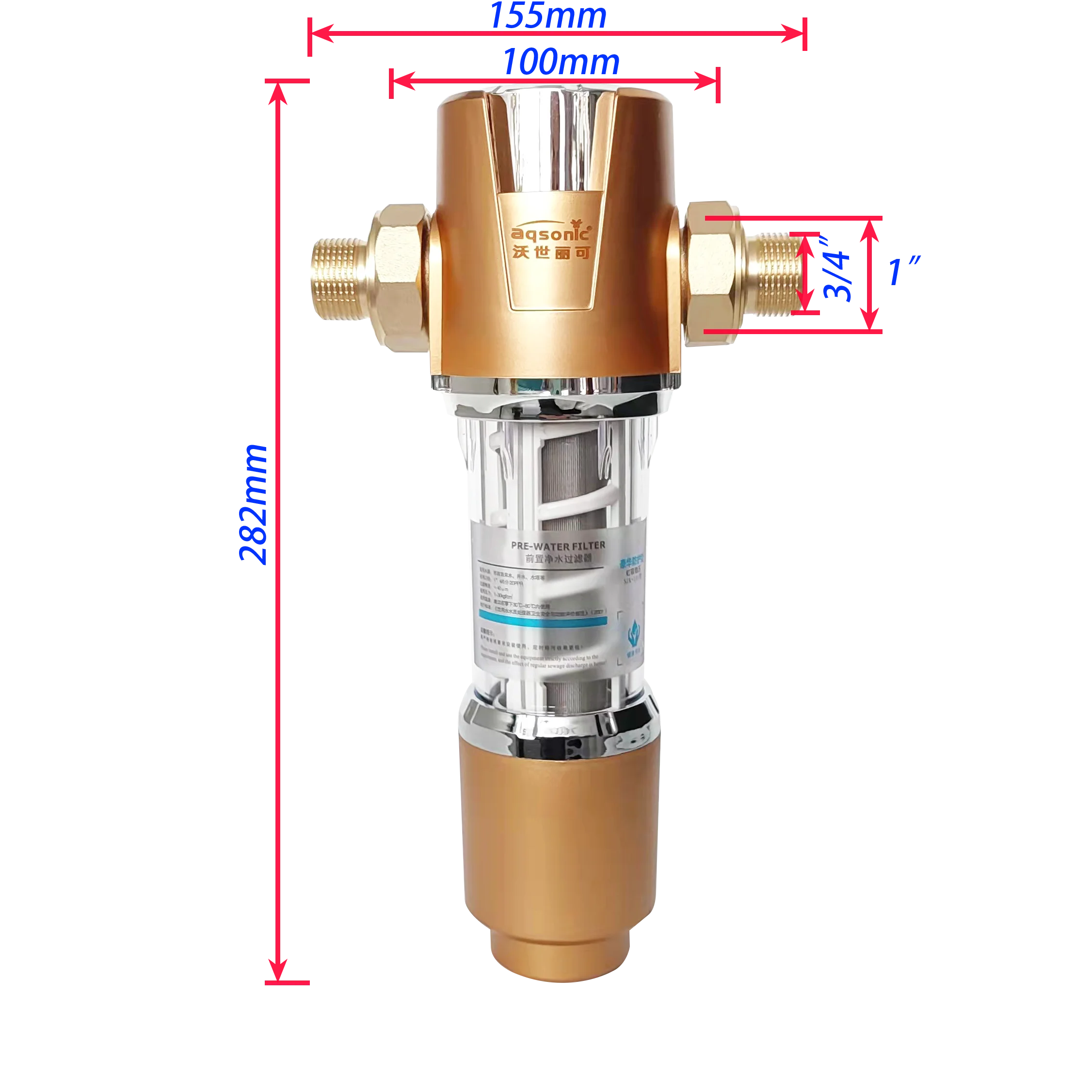 Large Flow Water Purifier Large Flow Water Purifier Full House Stainless Steel Front Filter Water Treatment System