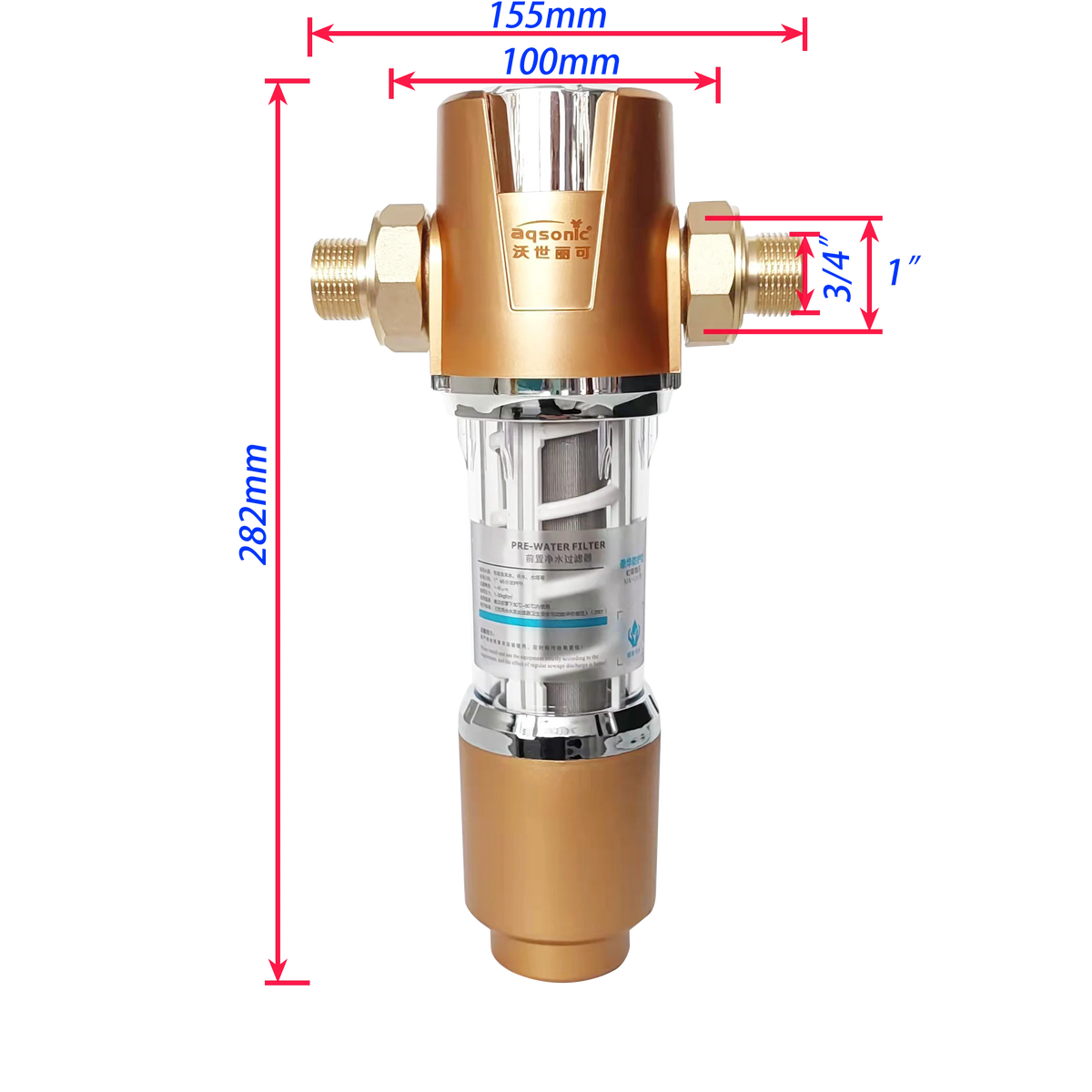 Large Flow Water Purifier Large Flow Water Purifier Full House Stainless Steel Front Filter Water Treatment System MegaBDM