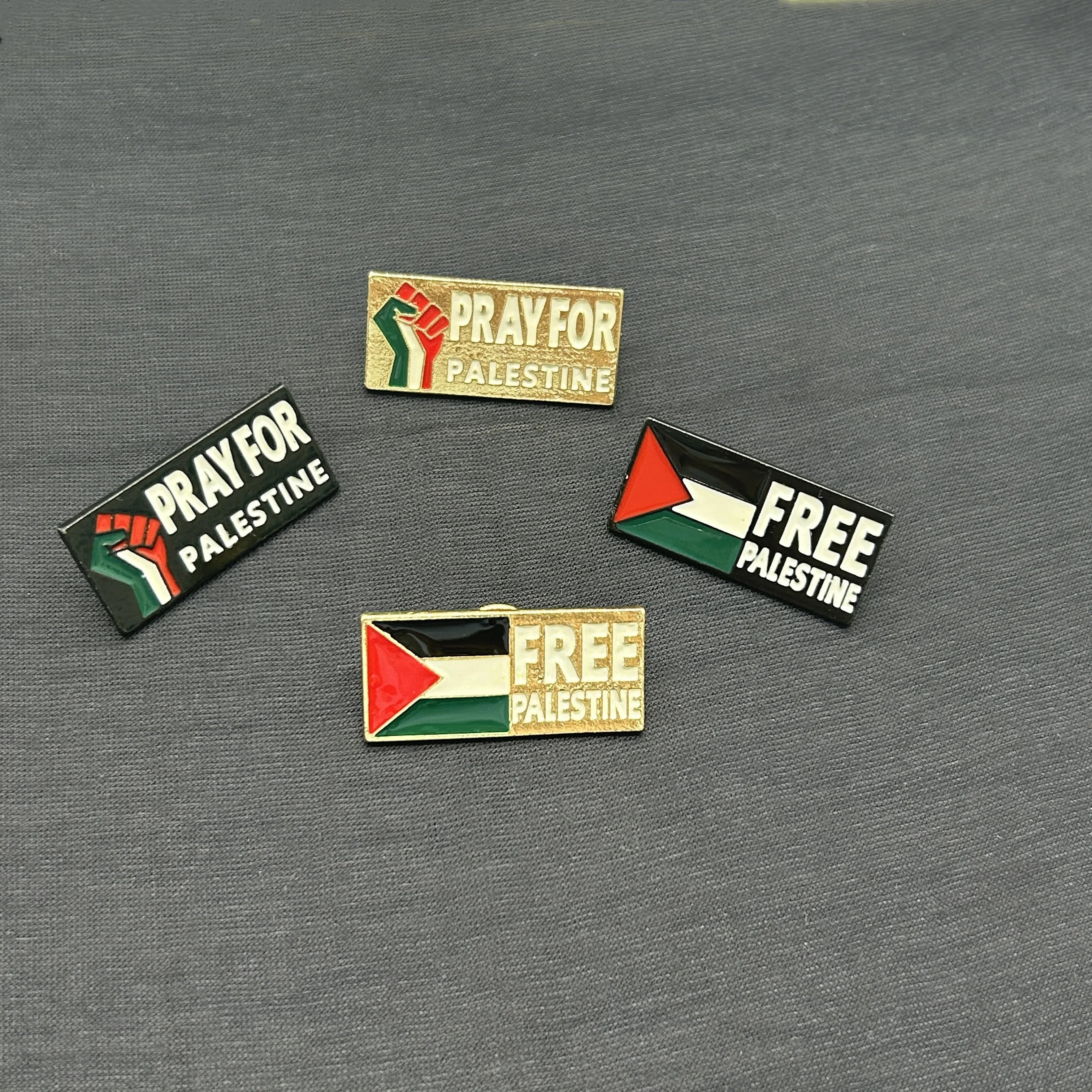Free Palestine Custom Metal for with Silk Screen Printing-Pray for Palestine Small Size for Men