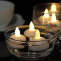 Ishine Home Decoration LED Tealight Candle Water Activated Yellow Flicker Color Changing Colored Flame Unscented Wax Floating