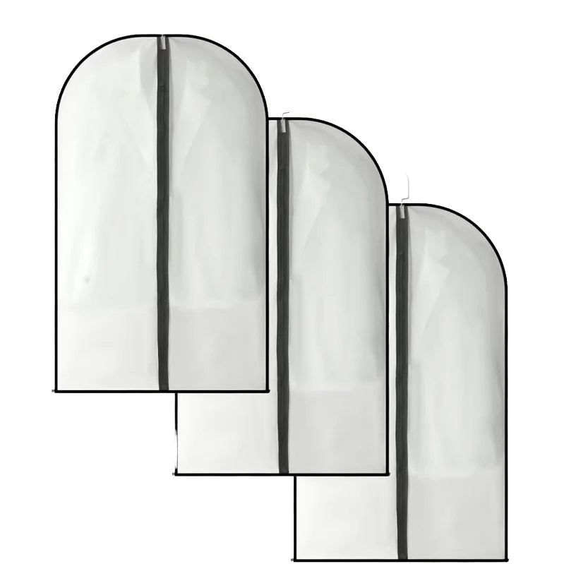Custom Printed Logo PEVA Tote Wedding Dress & Suit Dustproof Moisture Proof Reusable Eco-Friendly Garment Cover