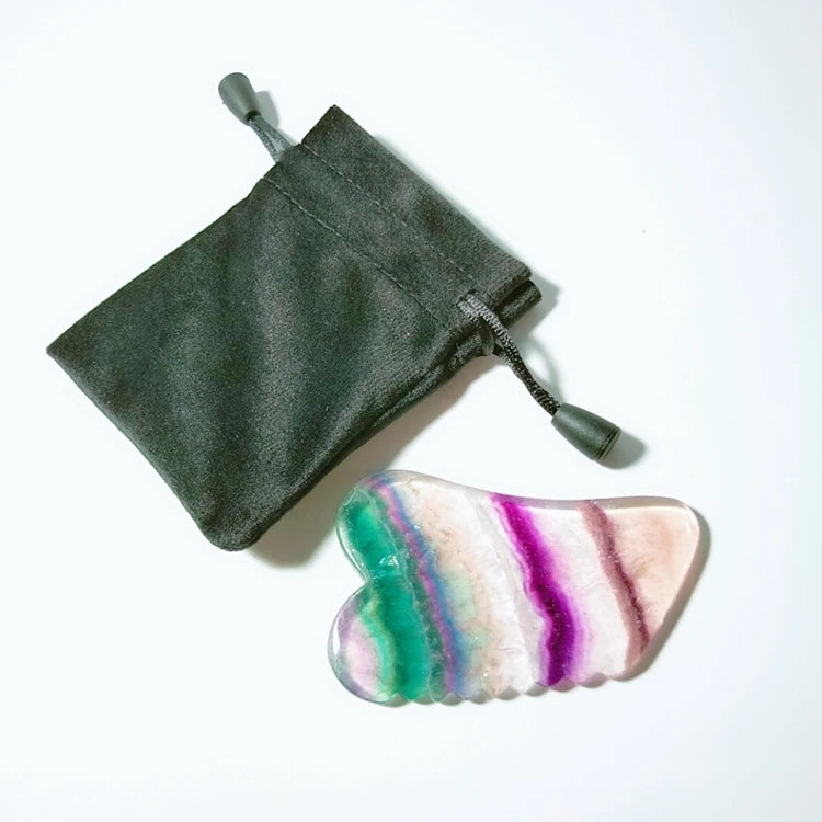 2026 Wholesale Fluorite Spiky Shape Gua Sha 100% Natural Jade Roller and Set in Box Low Price
