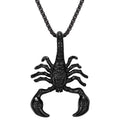 Street Hip Hop Jewelry Necklace Black Scorpion Pendant Personalised Design Men Stainless Steel Pendant