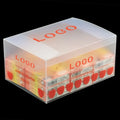 Customized Clear Frosted Foldable Food Plastic Box for Cookie Cake Gift Packing